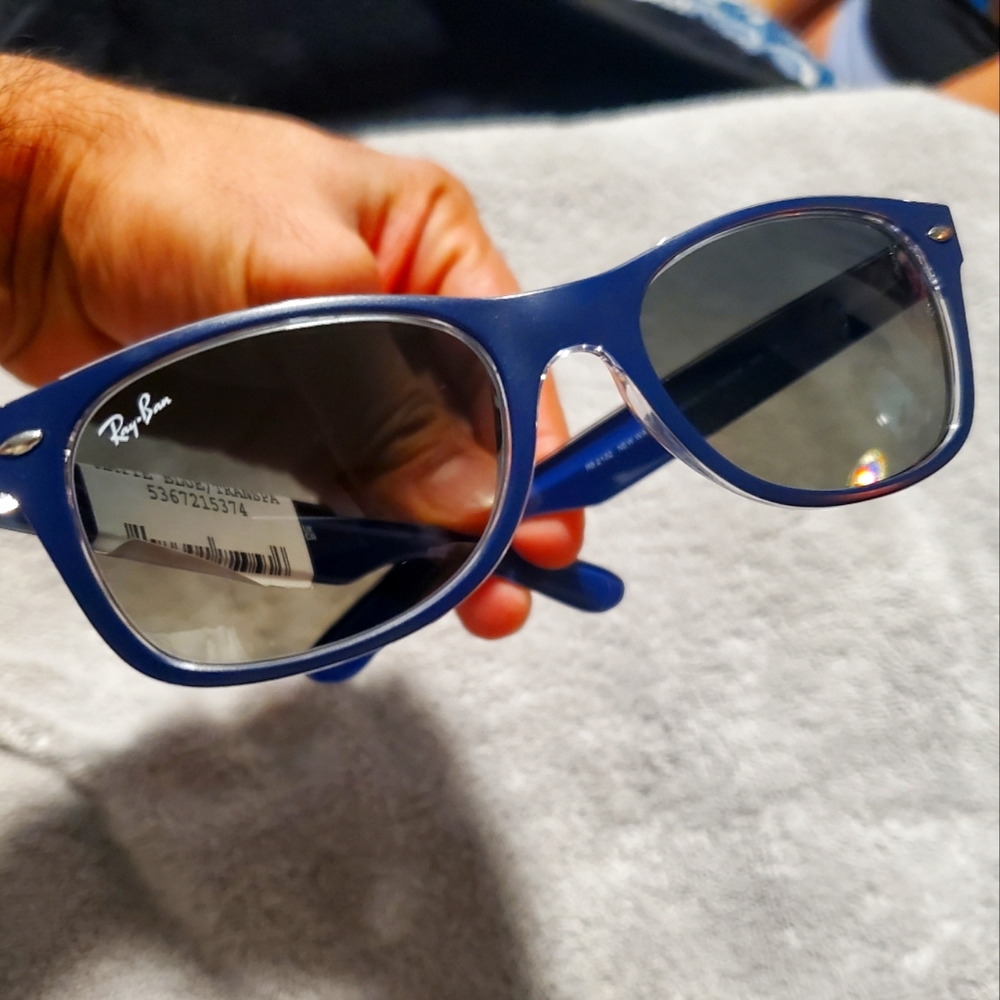 Ray-Ban RB2132 55 cm New Wayfarer Sunglasses - Blue/Grey